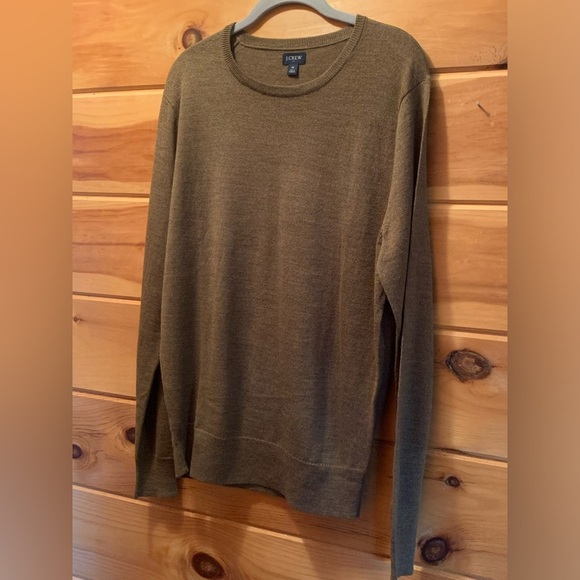 J.Crew Men's Brown Merino Wool-Blend Crewneck Sweater Size M Pullover - Picture 1 of 7